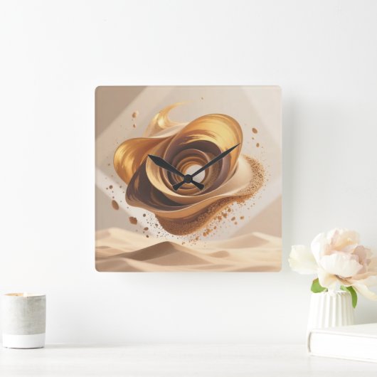 Desert Sands Wall Clock Vierkante Klok (Huis)