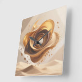 Desert Sands Wall Clock Vierkante Klok (Hoek)