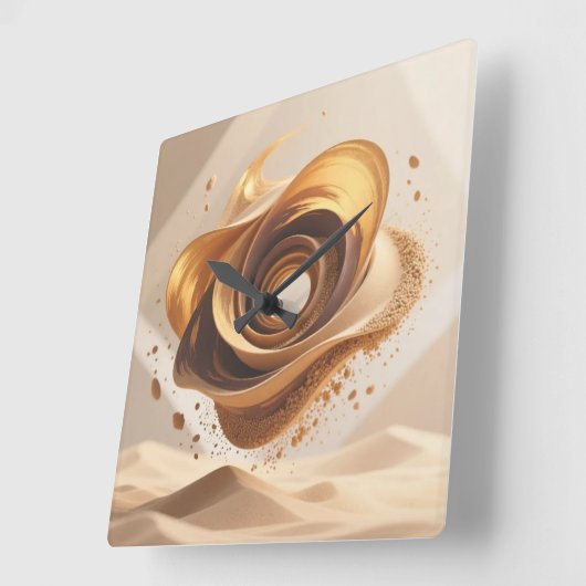 Desert Sands Wall Clock Vierkante Klok (Hoek)
