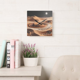 Desert Sands Wall Clock Vierkante Klok