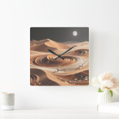 Desert Sands Wall Clock Vierkante Klok (Huis)
