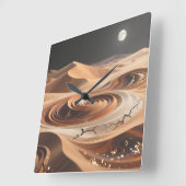 Desert Sands Wall Clock Vierkante Klok (Hoek)