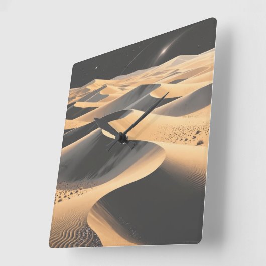 Desert Sands Wall Clock Vierkante Klok (Hoek)