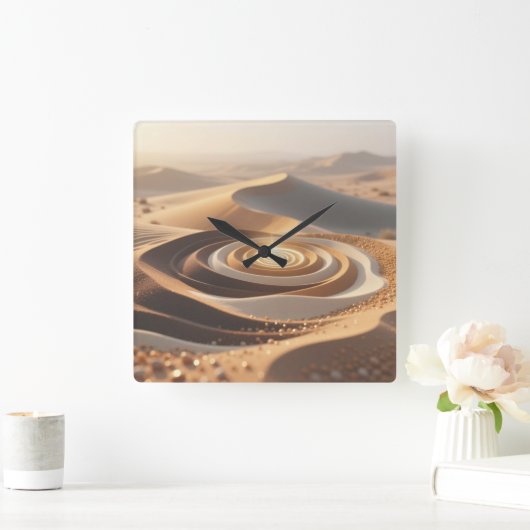Desert Sands Wall Clock Vierkante Klok (Huis)