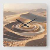 Desert Sands Wall Clock Vierkante Klok (Voorkant)
