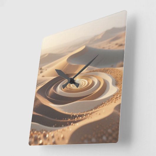 Desert Sands Wall Clock Vierkante Klok (Hoek)