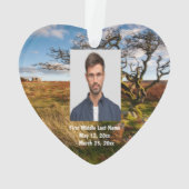 Desert Savannah Dated Photo Custom Ornament (achterkant)