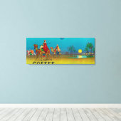 Desert Scene Coffee Label Canvas Afdruk (Insitu (Houten vloer))