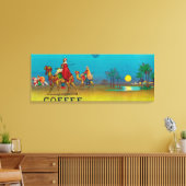 Desert Scene Coffee Label Canvas Afdruk (Insitu (Woonkamer))