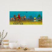 Desert Scene Coffee Label Poster (Keuken)