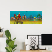 Desert Scene Coffee Label Poster (Thuiskantoor)