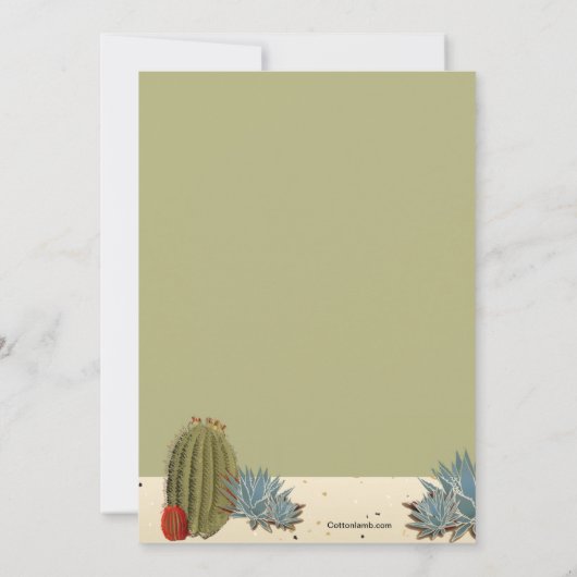 Desert Scene Invitation Kaart (Achterkant)