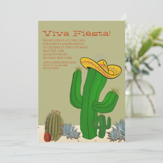 Desert Scene Invitation Kaart (Staand voorkant)