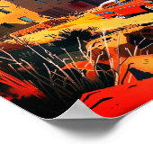 Desert Scene Poster with Vintage Car (Hoek)