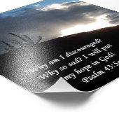 Desert Scene Psalm 43:5 Aanmoedigingsdruk Foto Afdruk (Hoek)