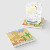 Desert Scene Stenen Onderzetter (Zijkant)