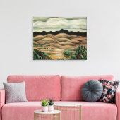 Desert Scene van Marsden Hartley, Kunst Canvas Afdruk (Insitu (Woonkamer))