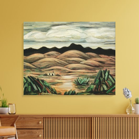 Desert Scene van Marsden Hartley, Kunst Canvas Afdruk (Insitu (Woonkamer))
