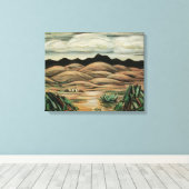 Desert Scene van Marsden Hartley, Kunst Canvas Afdruk (Insitu (Houten vloer))