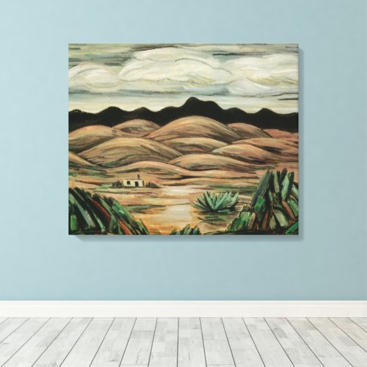 Desert Scene van Marsden Hartley, Kunst Canvas Afdruk (Insitu (Houten vloer))