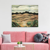 Desert Scene van Marsden Hartley, Kunst Canvas Afdruk (Insitu (Woonkamer))