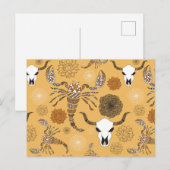 Desert Scorpions onder de succulents and skulls Briefkaart (Voorkant / Achterkant)