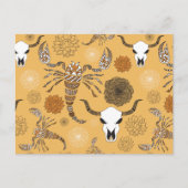 Desert Scorpions onder de succulents and skulls Briefkaart (Voorkant)