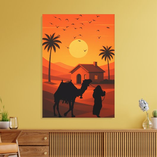 Desert Serenity at Sunset Canvas Afdruk (Insitu (Woonkamer))