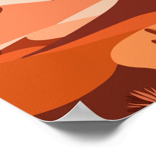 Desert Serenity Cactus Sunset Vibes Poster (Hoek)