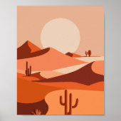 Desert Serenity Cactus Sunset Vibes Poster (Voorkant)