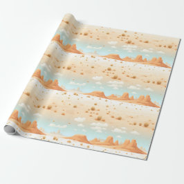 Desert Serenity: Cactussen onder Azure Skies Cadeaupapier