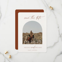 Desert Sienna Arch Lijst Wedding Save the Date
