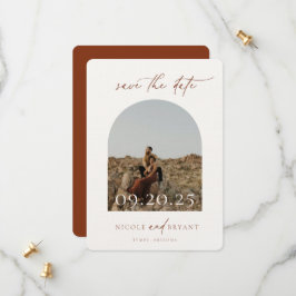 Desert Sienna Arch Lijst Wedding Save the Date