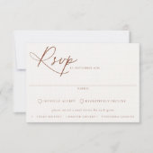 Desert Sienna Meal Choice Wedding RSVP Kaart (Voorkant)