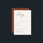 Desert Sienna Meal Choice Wedding RSVP Kaart<br><div class="desc">DESERT SIENNA MODERN MINIMALIST,  de keus van de huwelijksmaaltijd RSVP kaarten. Verbrandde sienna kleurentypografie met beige zand en oortige sienna kleurenachtergronden.</div>