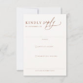 Desert Sienna Modern Minimalist Wedding RSVP Kaart (Voorkant)