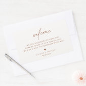 Desert Sienna Modern Minimalist Welkom Rechthoekige Sticker (Envelop)