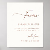 Desert Sienna Wedding Favor Poster (Voorkant)