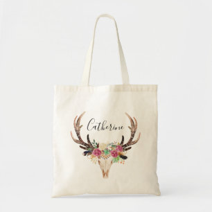 Desert Skull Bohemian Custom Bridesmaid Canvas tas