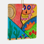 Desert Skull-kerstcactus Folk Art Keramisch Ornament (Rechts)