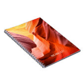 Desert Slot Canyon of Uw Foto, witte naam Notitieboek (Rechterzijde)