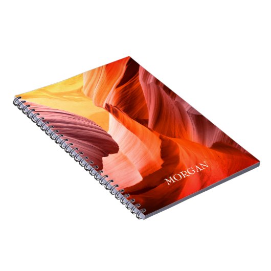 Desert Slot Canyon of Uw Foto, witte naam Notitieboek (Rechterzijde)