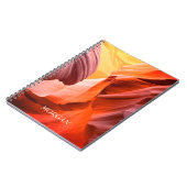 Desert Slot Canyon of Uw Foto, witte naam Notitieboek (Linkerzijde)