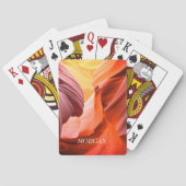 Desert Slot Canyon of Uw Foto, witte naam Pokerkaarten (Achterkant)
