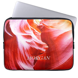 Desert Slot Canyon of Uw Foto, Witte Naam, Vs 2 Laptop Sleeve