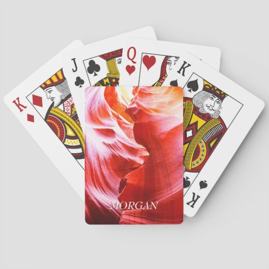 Desert Slot Canyon of Uw Foto, Witte Naam, Vs 2 Pokerkaarten (Achterkant)