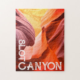 Desert Slot Canyon Witte tekst of uw foto en tekst Legpuzzel
