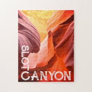 Desert Slot Canyon Witte tekst of uw foto en tekst Legpuzzel