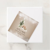 Desert Snow Cactus Baby shower Bedankjes Labels (In situ)