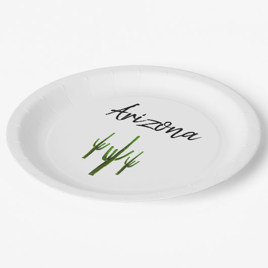 Desert Southwest Arziona Cactus Paper Cups Papieren Bordje (Gekanteld)